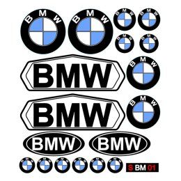 CARTELA DE ADESIVO BMW